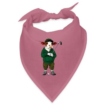 Golf Kuh - Bandana Dreieckstuch - Mauve - Vorne