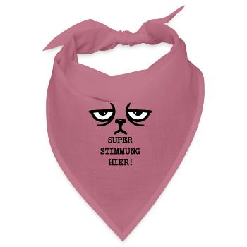 Super Stimmung Katzen - Bandana Dreieckstuch - Mauve - Vorne