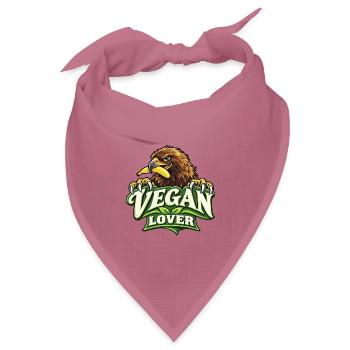 Vegan Lover – Lustiger Steinadler mit Banane - Bandana Dreieckstuch - Mauve - Vorne