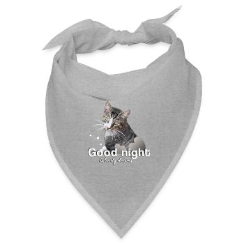 Schlafshirt gute Nacht good night - Bandana Dreieckstuch - Grau meliert - Vorne