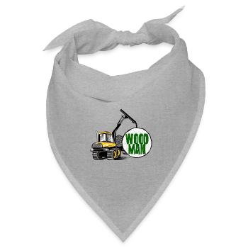 Woodman Spediteur, T-Shirts, Hoodies, Geschenke - Bandana Dreieckstuch - Grau meliert - Vorne