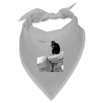 Musik-Affe - Bandana Dreieckstuch - Grau meliert - Vorne