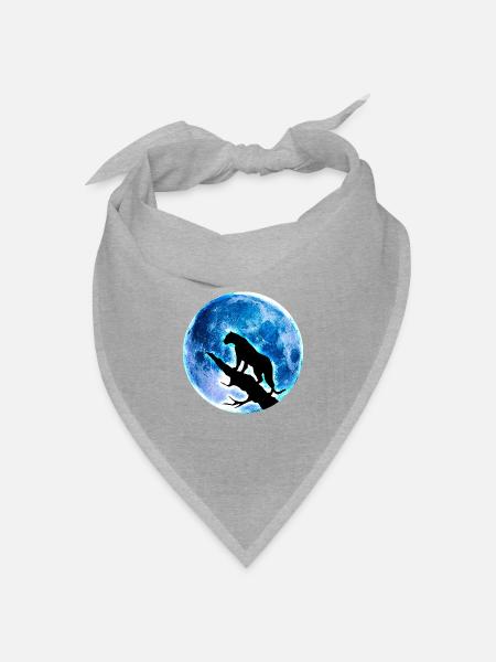 Vollmond - Bandana Dreieckstuch - Grau meliert