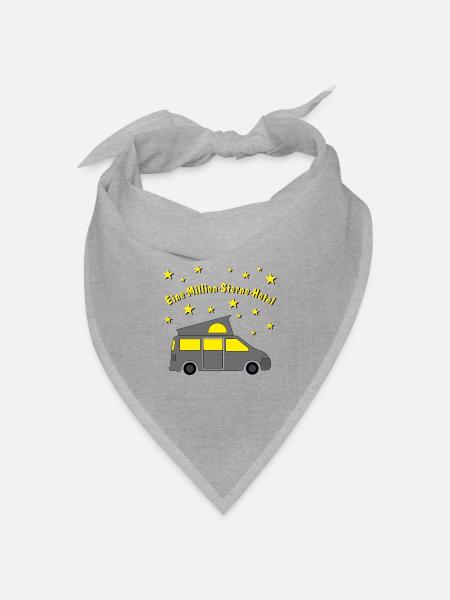 eine million sterne hotel campingbus - Bandana Dreieckstuch - Grau meliert