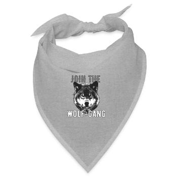 Join The Wolf Gang Wolfgang Vorname Name - Bandana Dreieckstuch - Grau meliert - Vorne