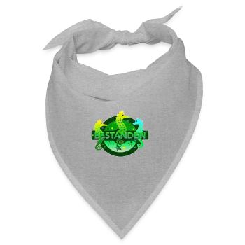 bestanden Seepferdchen Schwimmabzeichen Prüfung - Bandana Dreieckstuch - Grau meliert - Vorne