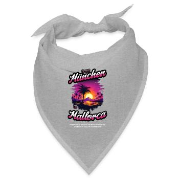 From München to Mallorca - Purple Text Edition - Bandana Dreieckstuch - Grau meliert - Vorne