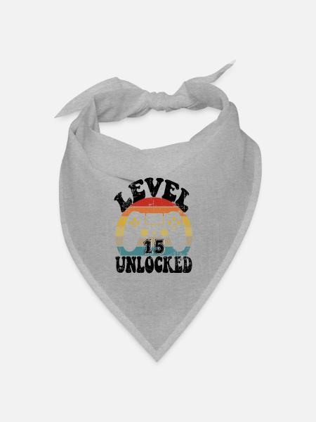 15 Birthday gift Funny 15th birthday Present - Bandana Dreieckstuch - Grau meliert