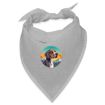 Plott Hund Hund Rasse Cartoon Kawaii Aquarell - Bandana Dreieckstuch - Grau meliert - Vorne