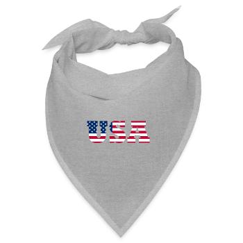 Stars & Stripes Lettermark USA - Bandana Dreieckstuch - Grau meliert - Vorne