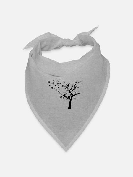 Herbst - Bandana Dreieckstuch - Grau meliert