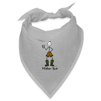 Pfälzer Bub - Bandana Dreieckstuch - Grau meliert - Vorne