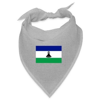 Lesotho - Bandana Dreieckstuch - Grau meliert - Vorne