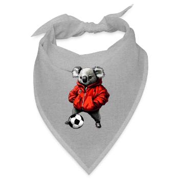 Fussball Koalas - Bandana Dreieckstuch - Grau meliert - Vorne