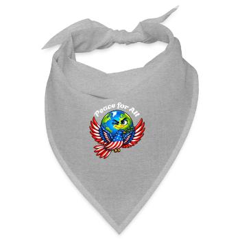 Frieden für alle – USA - Bandana Dreieckstuch - Grau meliert - Vorne