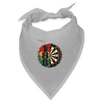 180 Dartboard Fusion - Bandana Dreieckstuch - Grau meliert - Vorne
