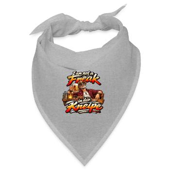 Kneipenheld mit Bierliebhaber-Style - Bandana Dreieckstuch - Grau meliert - Vorne