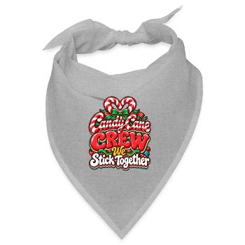 Candy Cane Crew – We Stick Together - Bandana Dreieckstuch - Grau meliert - Vorne
