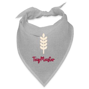 TeigMeister Brotlogo - Bandana Dreieckstuch - Grau meliert - Vorne