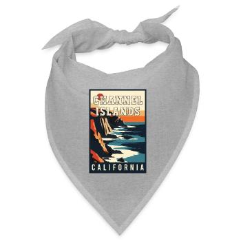 Erleben Sie die Schönheit der Kanalinseln in Kalifornien - Bandana Dreieckstuch - Grau meliert - Vorne