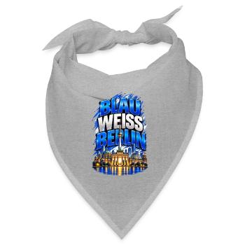 Blau Weiss Berlin - Bandana Dreieckstuch - Grau meliert - Vorne