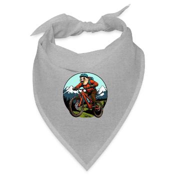 Bike Murmeltier - Bandana Dreieckstuch - Grau meliert - Vorne