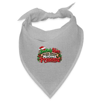Nur hier für Geschenke - Bandana Dreieckstuch - Grau meliert - Vorne