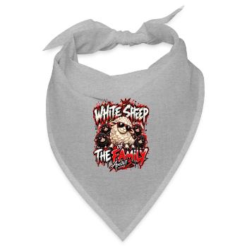 White Sheep of the Family – Funny Black Sheep Desi - Bandana Dreieckstuch - Grau meliert - Vorne