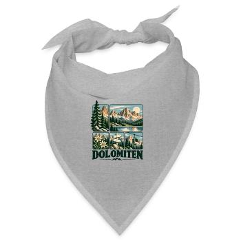 Dolomiten Alpine Adventure - Bandana Dreieckstuch - Grau meliert - Vorne