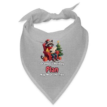 Grandpa's Holiday Plan - Bandana Dreieckstuch - Grau meliert - Vorne