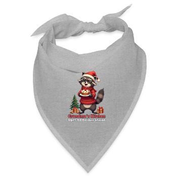 Grandma's Kitchen - Bandana Dreieckstuch - Grau meliert - Vorne