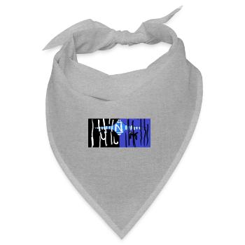 Straßenreflexionen Blau-Schwarz - Bandana Dreieckstuch - Grau meliert - Vorne