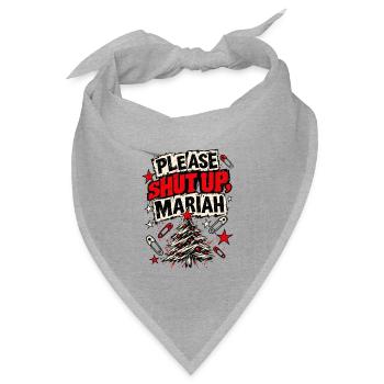 Festliches Sass-Weihnachtsbaum-Meme - Bandana Dreieckstuch - Grau meliert - Vorne