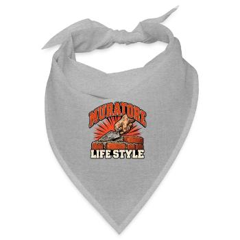 Brick Lifestyle Bricks - Bandana Dreieckstuch - Grau meliert - Vorne