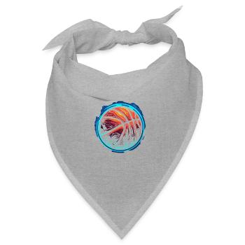 Basketball Ball Steamwave - Bandana Dreieckstuch - Grau meliert - Vorne
