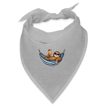 Hängematten-Feiertagsfaultier - Bandana Dreieckstuch - Grau meliert - Vorne