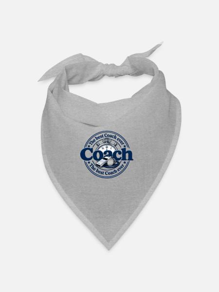 Coach - Trainer Training - Sport - Gym - Sportler - Bandana Dreieckstuch - Grau meliert
