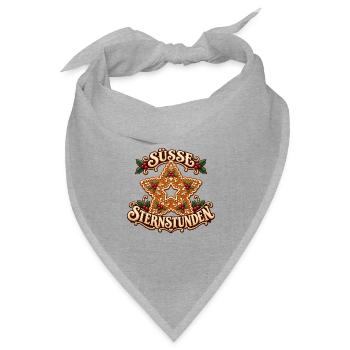 Süsse Sternstunden Sternkeks - Bandana Dreieckstuch - Grau meliert - Vorne