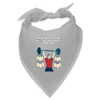 Mein Workout-Plan Alle Lebensmittel Ein Trip Lustig - Bandana Dreieckstuch - Grau meliert - Vorne