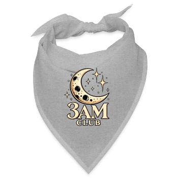 3AM Club Celestial Moon - Bandana Dreieckstuch - Grau meliert - Vorne