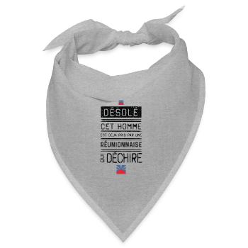 Tut mir leid, dass dieser Mann schon mit einer Besprechung beschäftigt ist... - Bandana Dreieckstuch - Grau meliert - Vorne