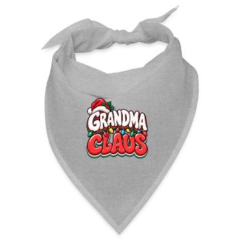 Grandma Claus Festliche Lichter - Bandana Dreieckstuch - Grau meliert - Vorne