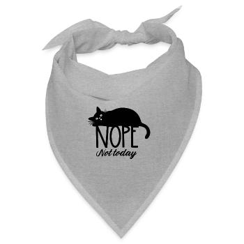 Nope not today cat  - Bandana Dreieckstuch - Grau meliert - Vorne