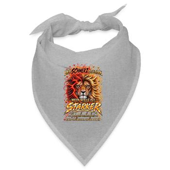 The Pain Is Strong – My Will Is Stronger - Bandana Dreieckstuch - Grau meliert - Vorne