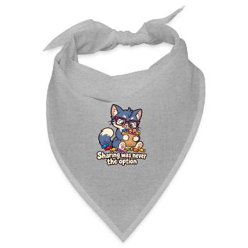 Teilen war nie die Option – Candy Cat - Bandana Dreieckstuch - Grau meliert - Vorne