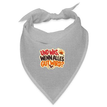 Alles wird gut – Mutmacher Spruch - Bandana Dreieckstuch - Grau meliert - Vorne