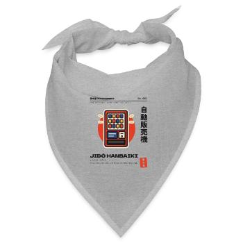 Japanischer Getränkeautomat Jidohanbaiki - Bandana Dreieckstuch - Grau meliert - Vorne