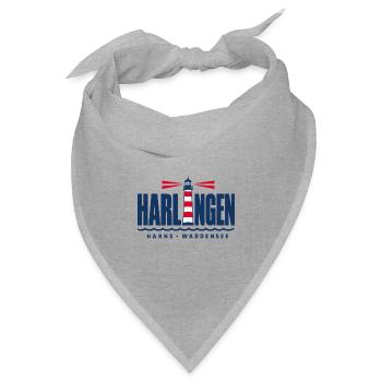 Harlingen Harns Friesland Leuchtturm Waddensee - Bandana Dreieckstuch - Grau meliert - Vorne
