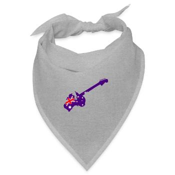 Purple Austral Guitar - Bandana Dreieckstuch - Grau meliert - Vorne