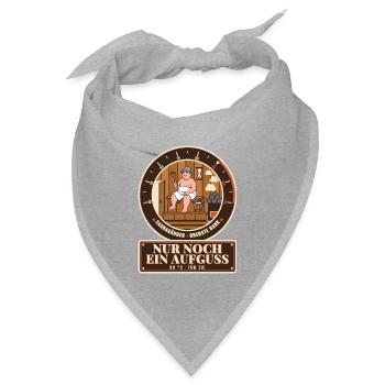 Saunagänger – Aufguss Sauna Geschenk Saunafan - Bandana Dreieckstuch - Grau meliert - Vorne